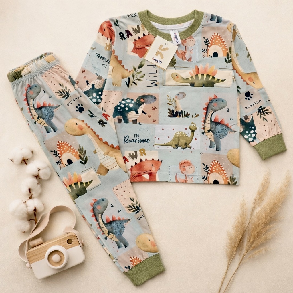 ست بلوز شلوار راحتی دایناسور