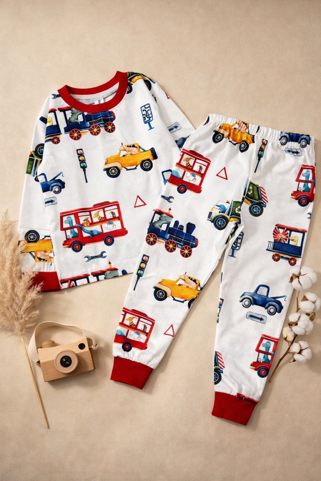 ست بلوز شلوار راحتی ماشین و چراغ راهنما